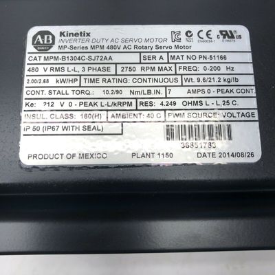 Série MPM de 480 V AC Servo moteur rotatif
