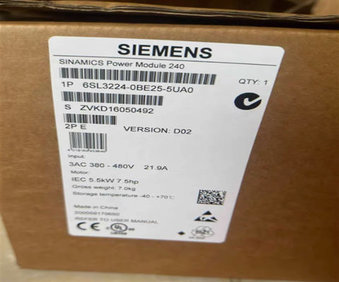 Module d'alimentation superflu de Sinamics G120 de module d'alimentation d'énergie de 6SL3224-0BE34-5AA0 Siemens PM240