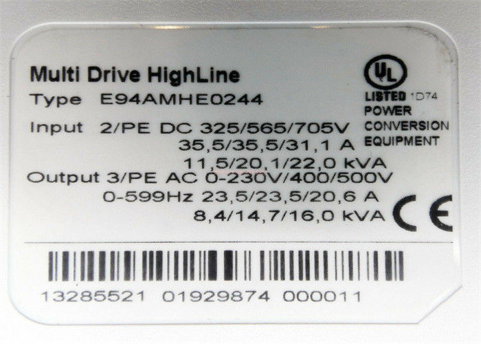 Le SERVO variable d'inverseur de fréquence de Lenze E94AMHE0244 CONDUISENT 9400 SÉRIES 325/565/705 dc de V 11.5-22 kilovolts