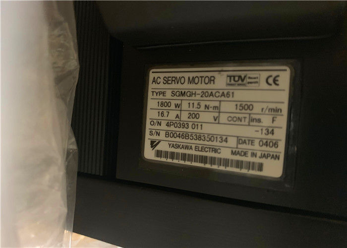 Moteur servo industriel SGMGH-20ACA4C à C.A. de Yaskawa 11.5N.m 16.7A 200V de moteur servo