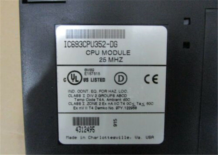 Mémoire configurable d'utilisateur d'octets d'IC693CPU352 GE Fanuc 240K, 4K entrée-sortie, 8 supports, MATHS de VIRGULE FLOTTANTE de matériel
