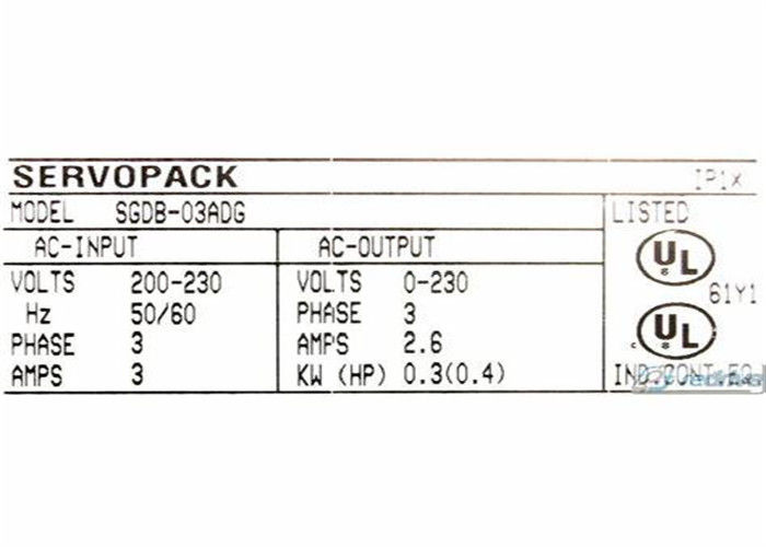 Yaskawa SGDB-03ADG Sigma Servo entraîneur tout neuf original dans la boîte