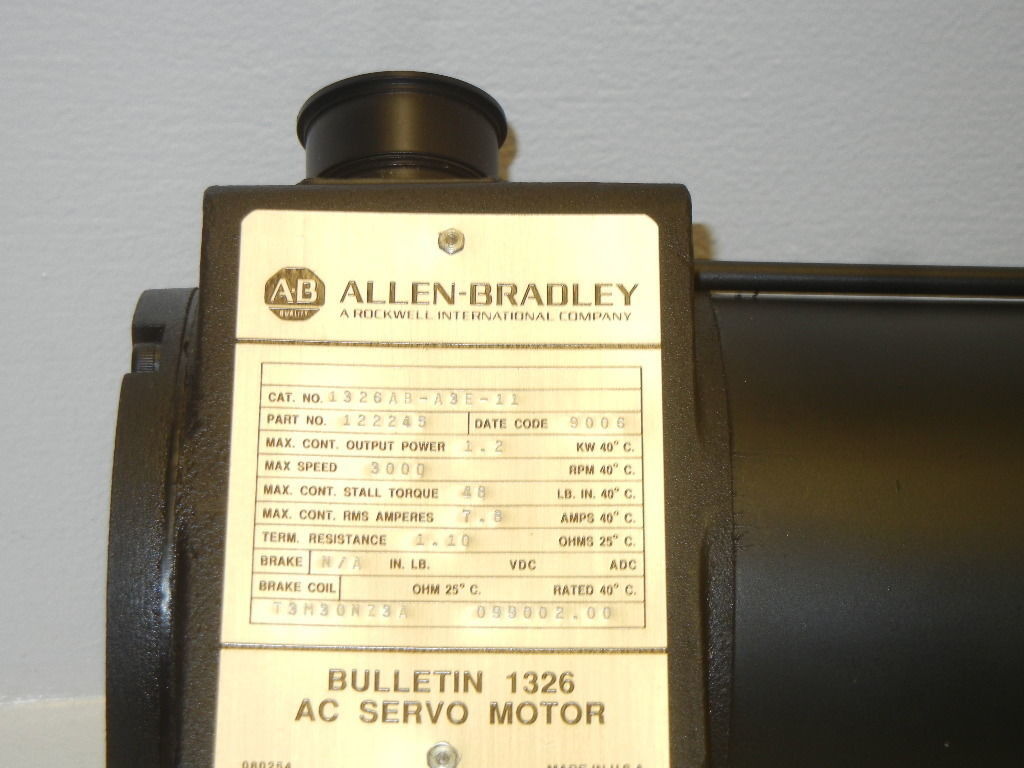 L'interrupteur de limite AB 1326AB-A3E-11SERV MTR 48-IN-LB 3K-RPM STD INCH avec tension nominale 115V
